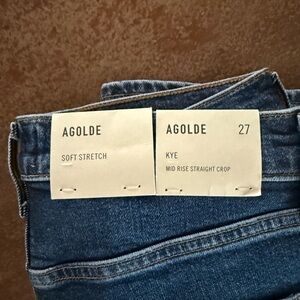 Agolde Blue Straight Leg Jeans Classic Style